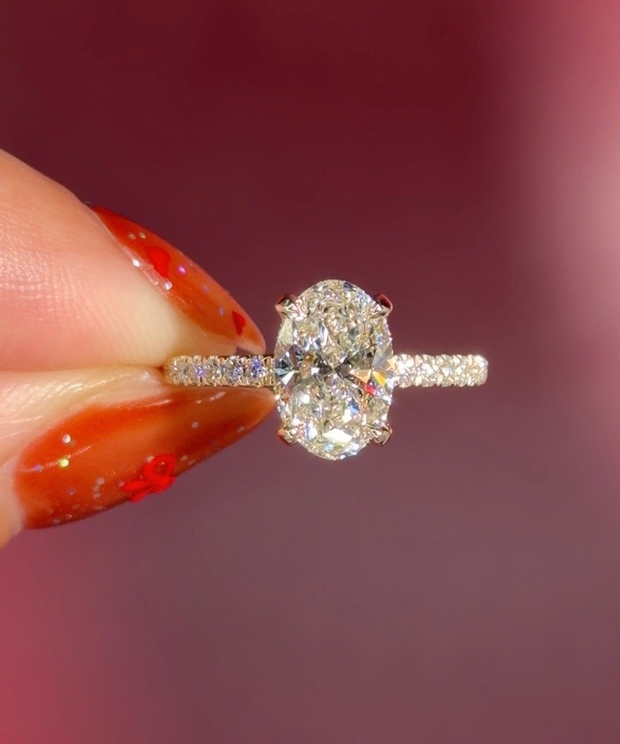 1.82ct D - VS1 Oval Lab Diamond Kayla - PBD Engagement Rings