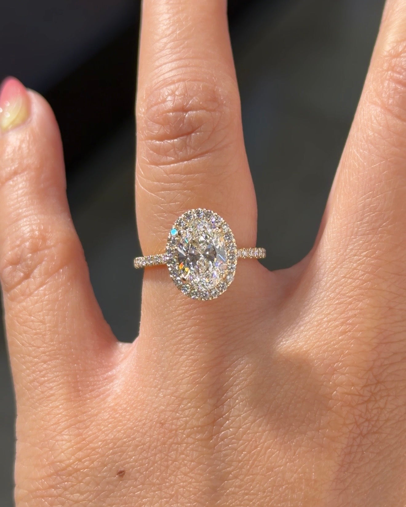 1.82ct D-VVS1 Oval Lab Diamond Angela - PBD Engagement Rings