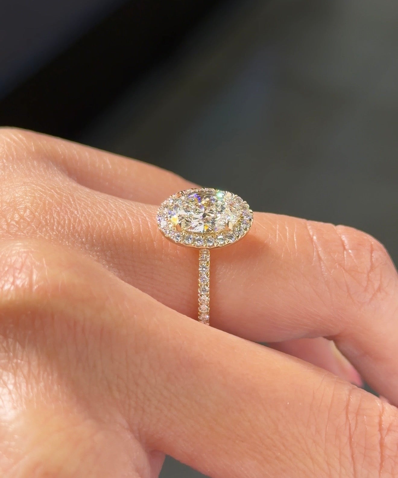 1.82ct D-VVS1 Oval Lab Diamond Angela - PBD Engagement Rings