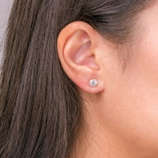1.82ct E-VS1 Round Lab Diamond Studs 14k Yellow Gold Earrings Princess Bride Diamonds 