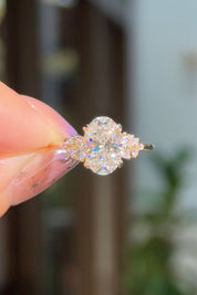 1.83ct D - VS1 Oval Lab Diamond Nova Cathedral - PBD Engagement Rings