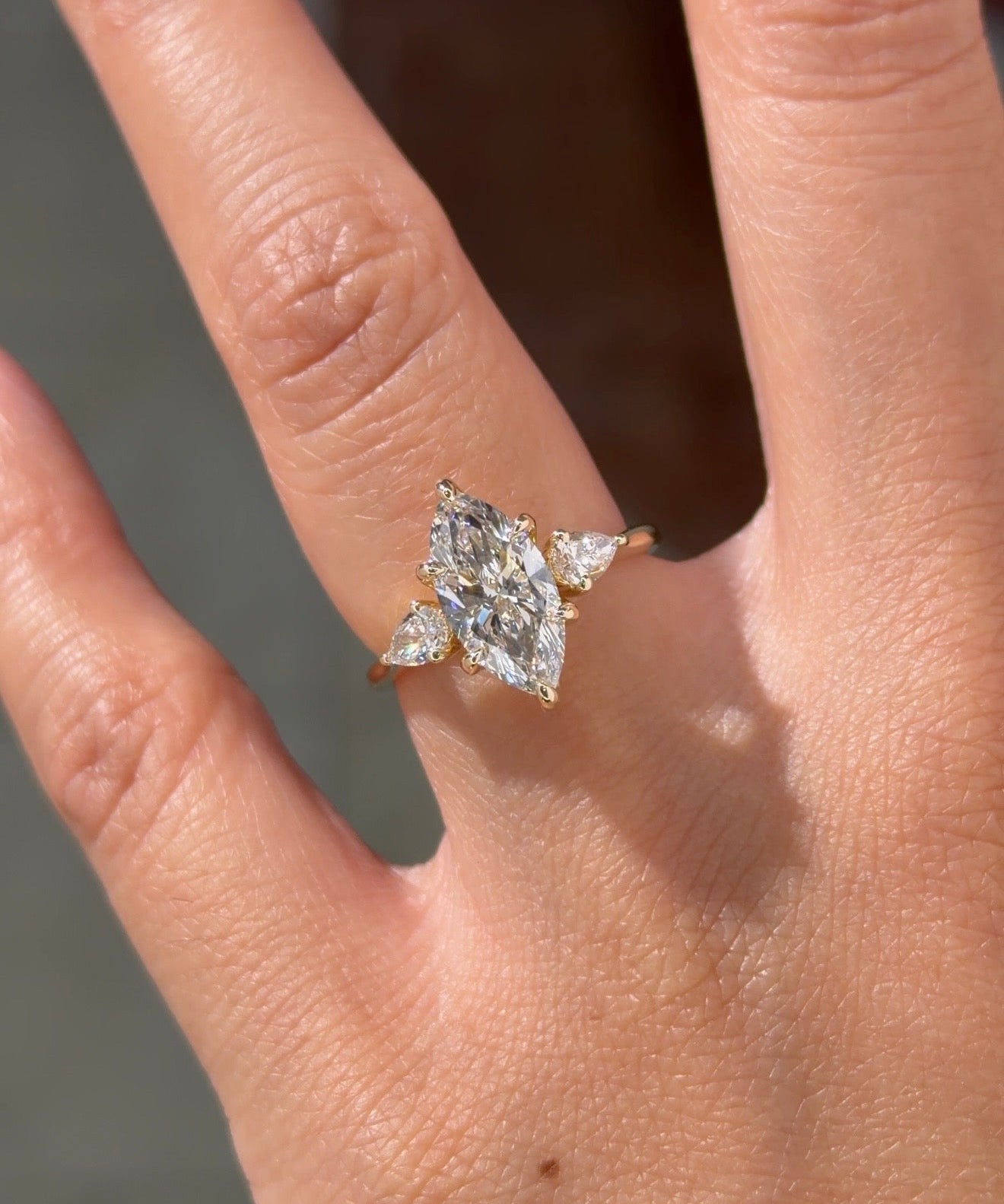 1.84ct D - VVS2 Marquise Lab Diamond Lisa - PBD Engagement Rings