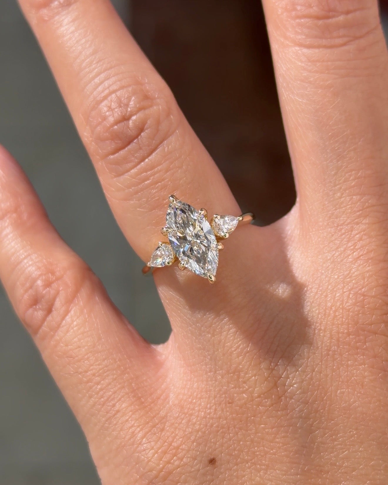 1.84ct D - VVS2 Marquise Lab Diamond Lisa - PBD Engagement Rings