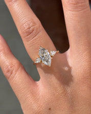 1.84ct D - VVS2 Marquise Lab Diamond Lisa - PBD Engagement Rings