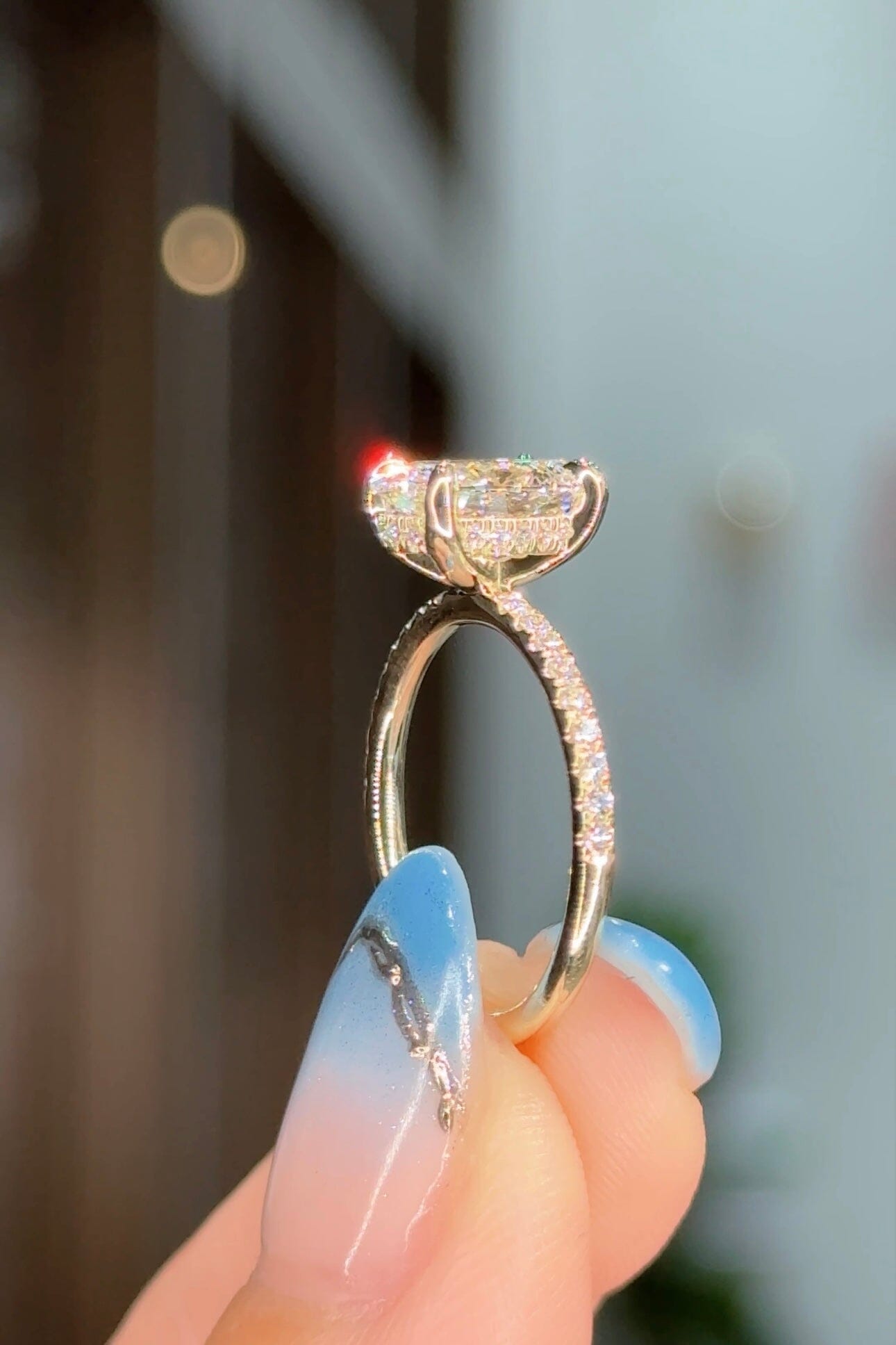 1.87ct D-VS1 Oval Lab Diamond Kayla Engagement Rings Princess Bride Diamonds 