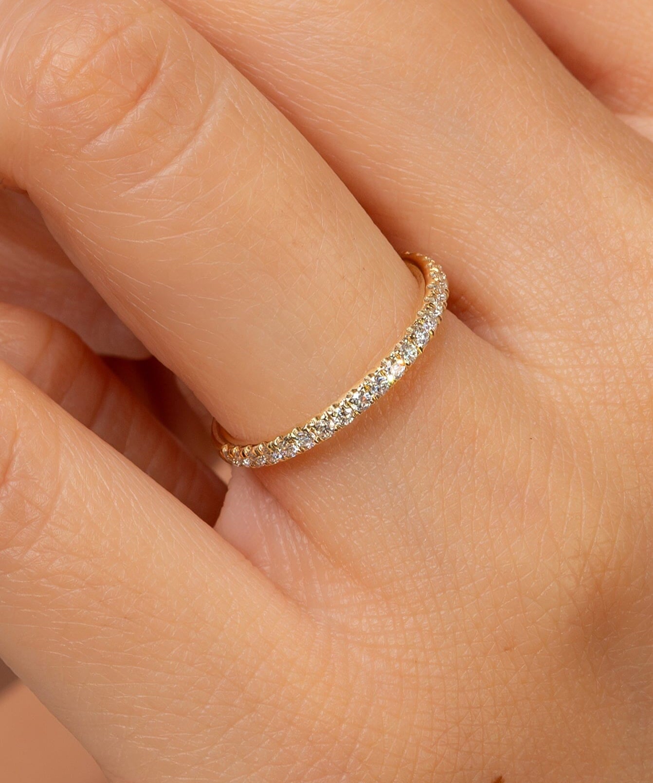 1.8mm Core Pavé Diamond Ring Rings Princess Bride Diamonds 