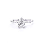 1.8mm Daisy Pear Engagement Rings Princess Bride Diamonds 