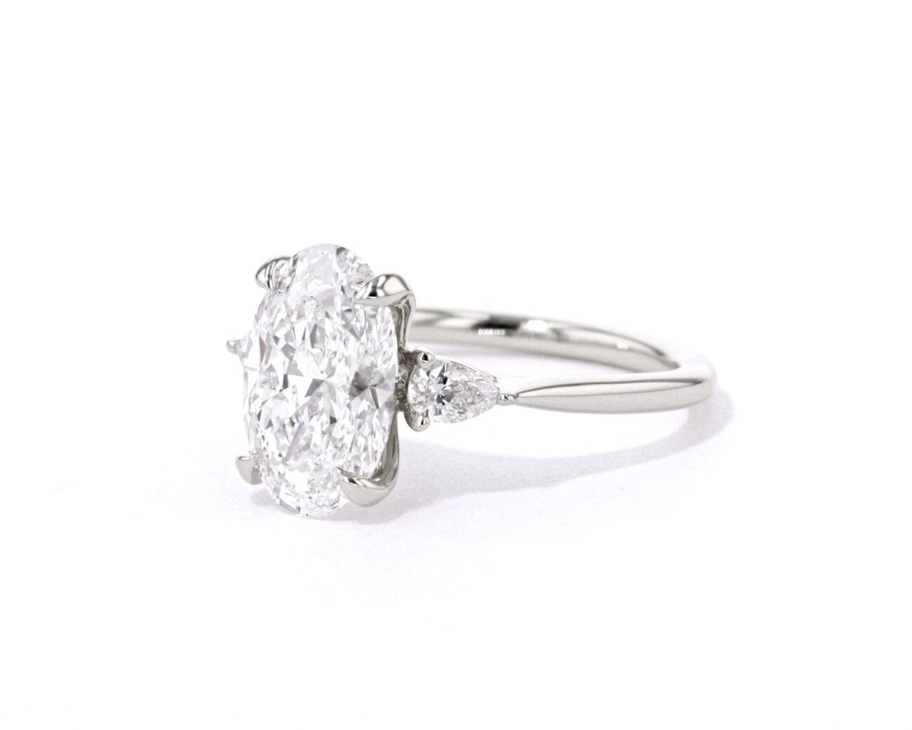 1.8mm Gracie Oval Engagement Rings Princess Bride Diamonds 