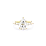 1.8mm Gracie Pear Engagement Rings Princess Bride Diamonds 
