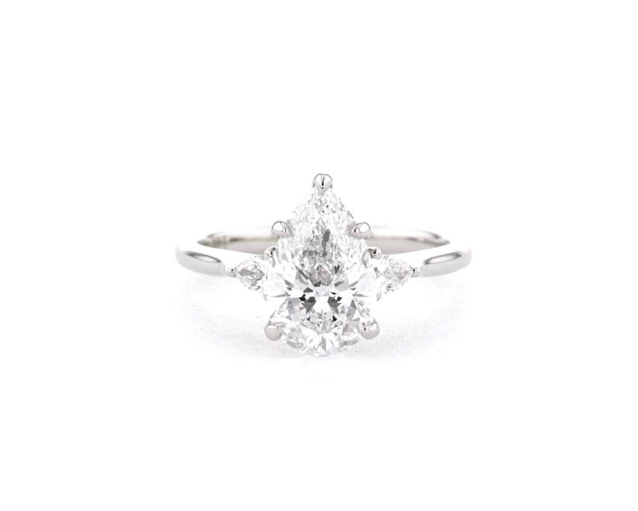 1.8mm Gracie Pear Engagement Rings Princess Bride Diamonds 