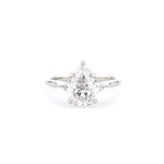 1.8mm Gracie Pear Engagement Rings Princess Bride Diamonds 