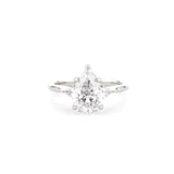 1.8mm Gracie Pear Engagement Rings Princess Bride Diamonds 