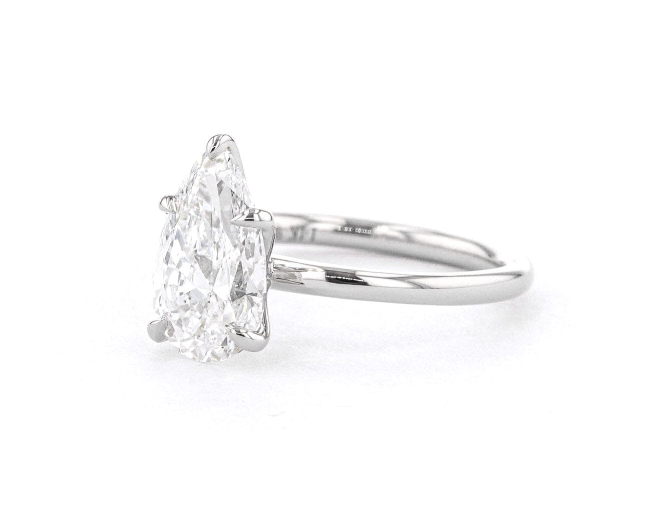 1.8mm Juliette Pear High Polish Engagement Rings Princess Bride Diamonds 