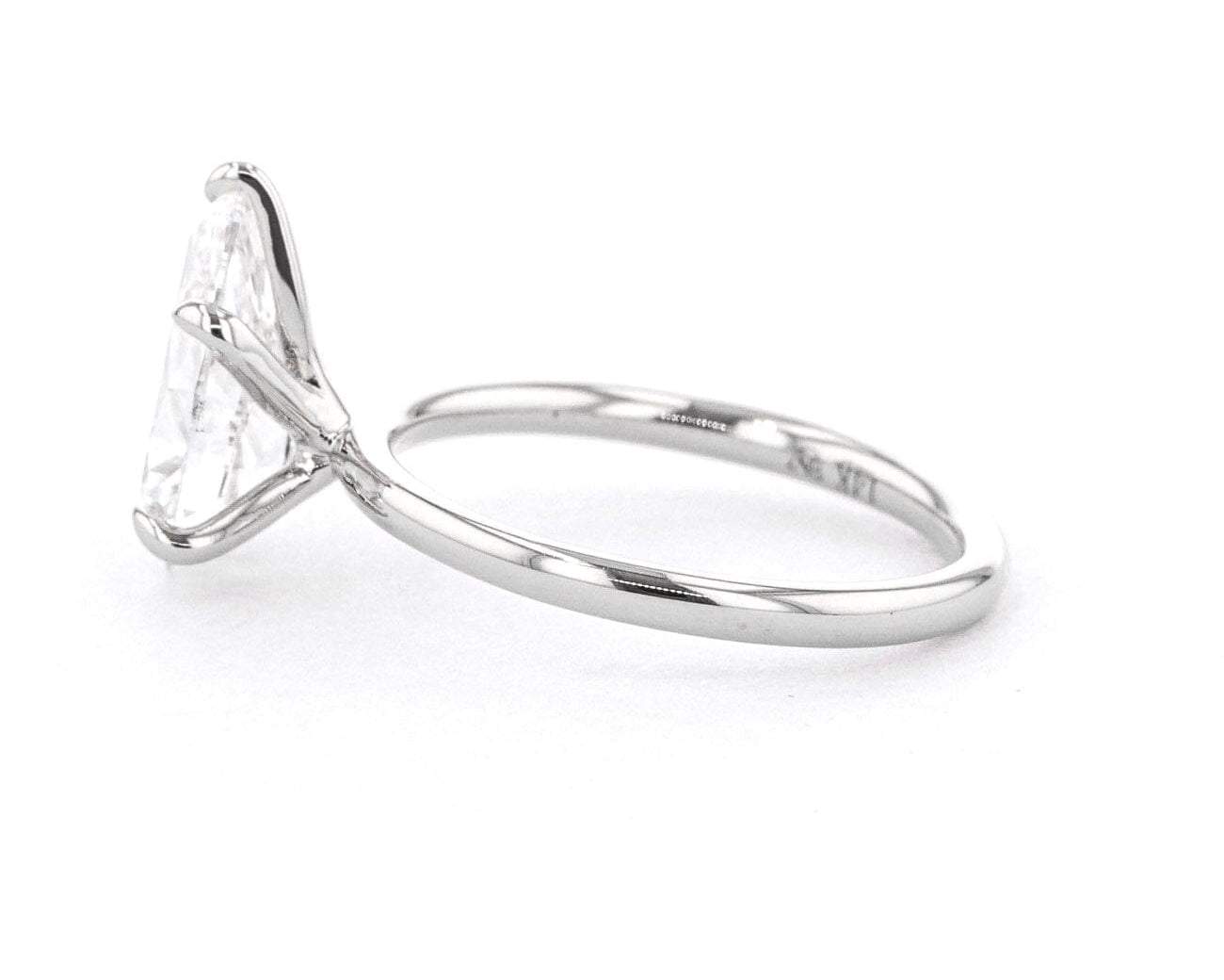 1.8mm Juliette Pear High Polish Engagement Rings Princess Bride Diamonds 