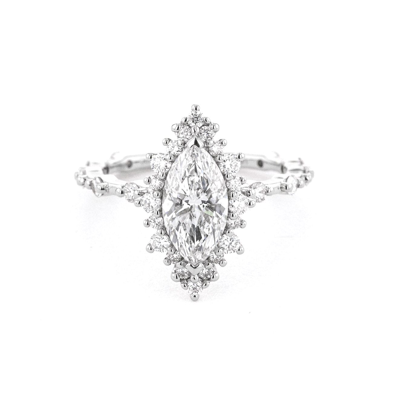 1.8mm Kaia Marquise Engagement Rings Princess Bride Diamonds 
