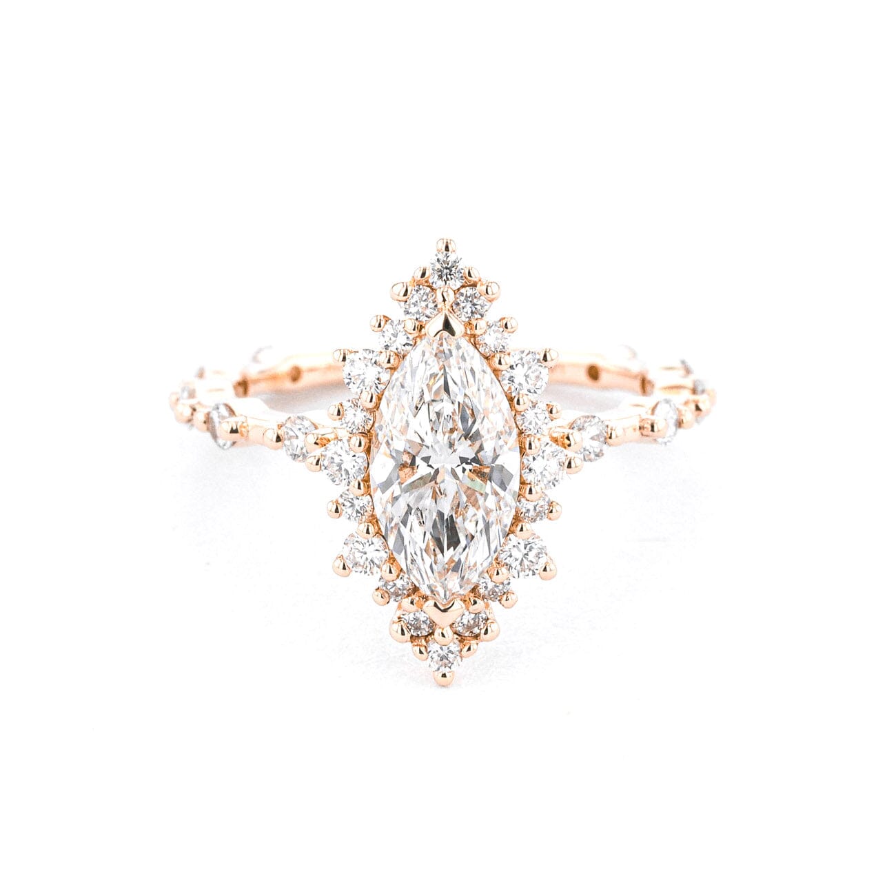 1.8mm Kaia Marquise Engagement Rings Princess Bride Diamonds 