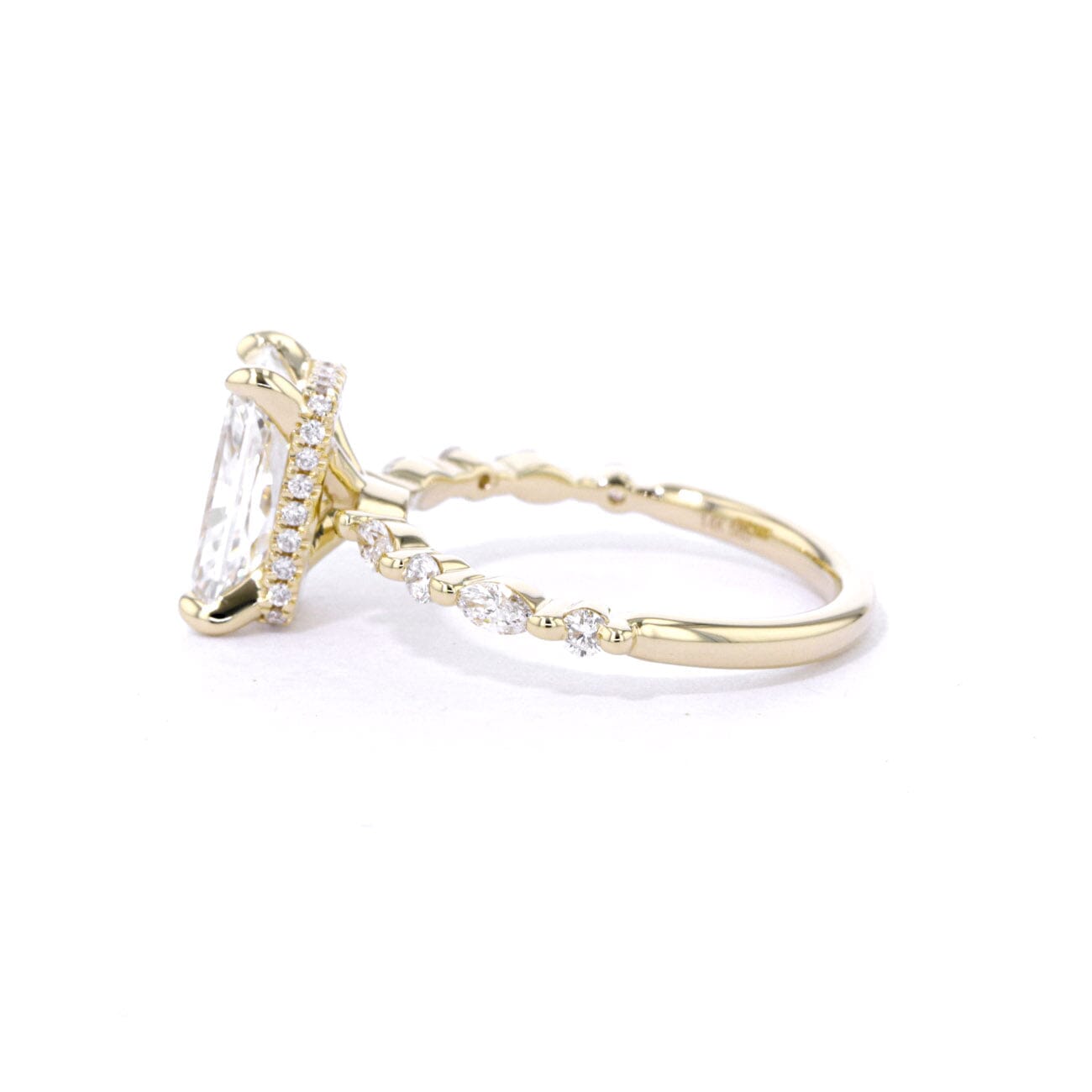 1.8mm Kelsey Radiant Engagement Rings Princess Bride Diamonds 