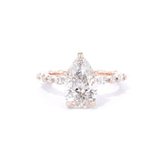 1.8mm Rei Pear Engagement Rings Princess Bride Diamonds 