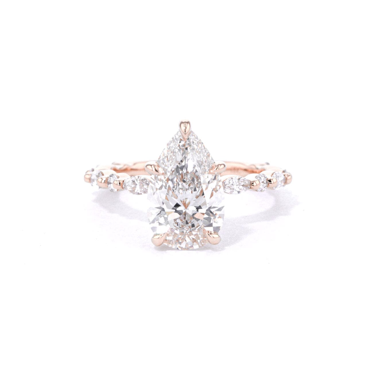 1.8mm Rei Pear Engagement Rings Princess Bride Diamonds 