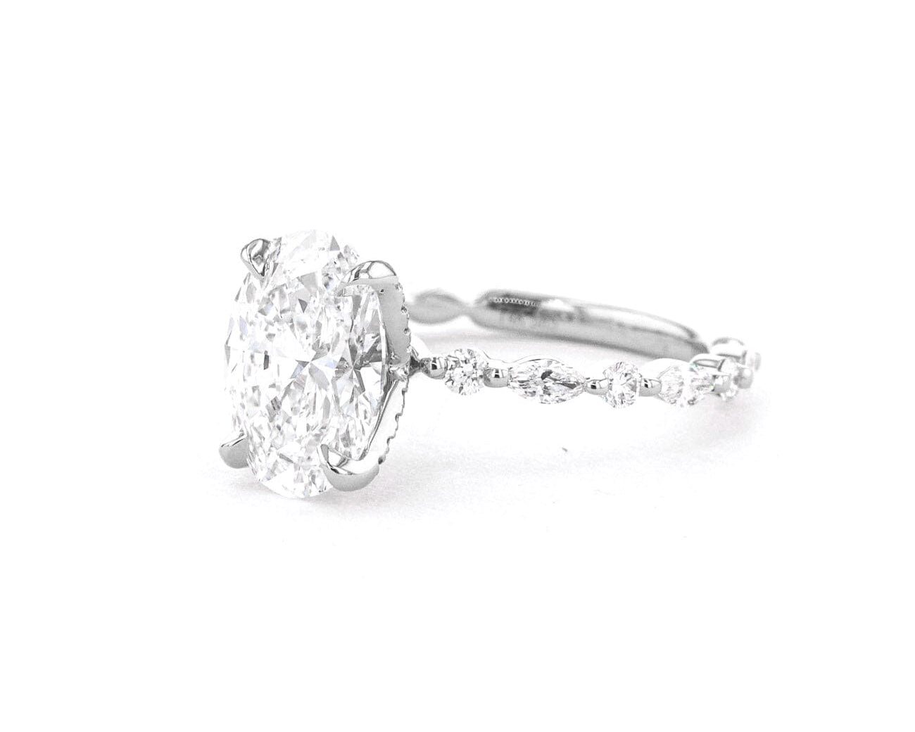 1.8mm Ren Oval Engagement Rings Princess Bride Diamonds 