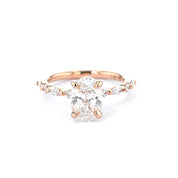 1.8mm Tori Oval Engagement Rings Princess Bride Diamonds 
