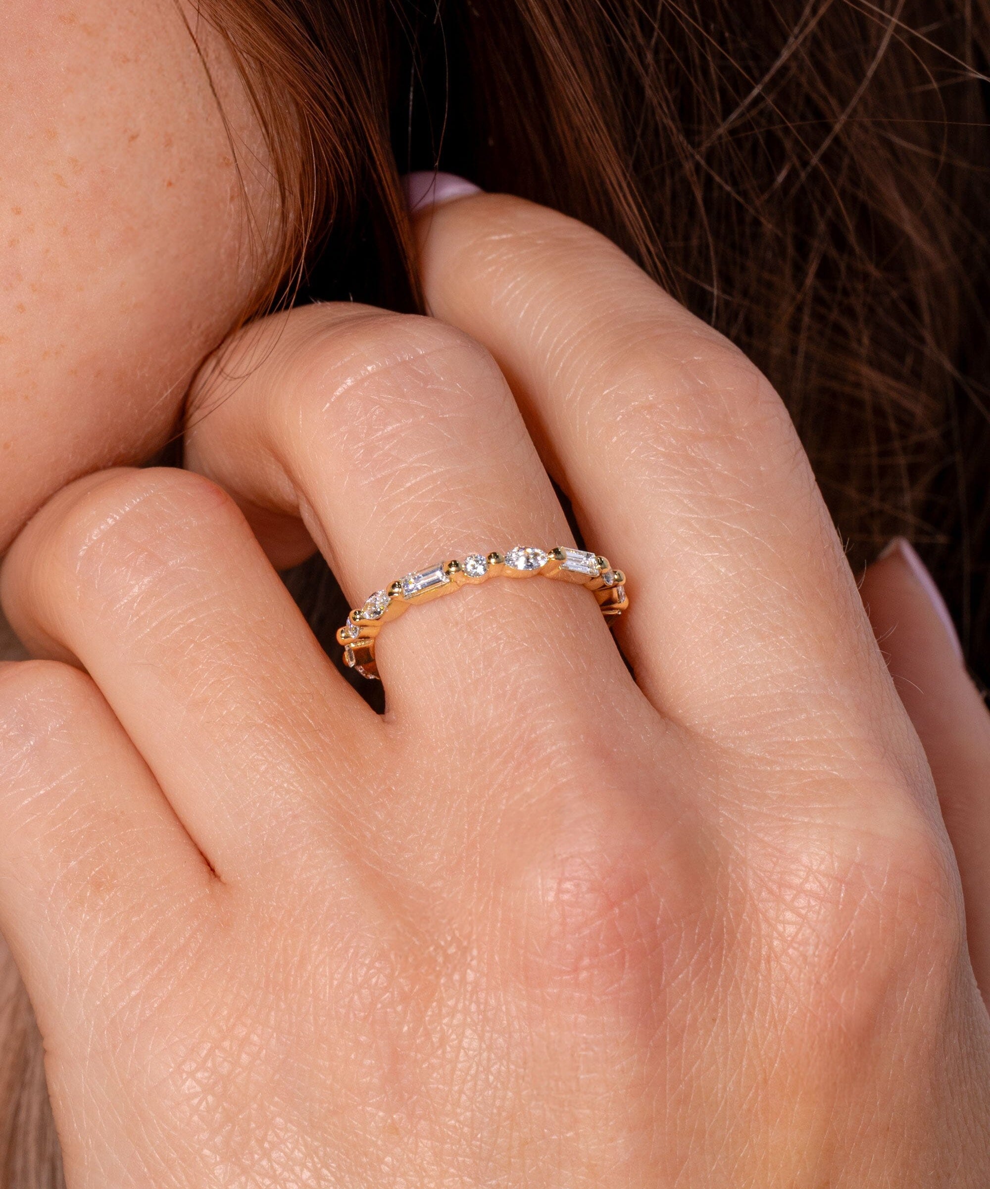 1.8mm Violet Band Rings Princess Bride Diamonds 
