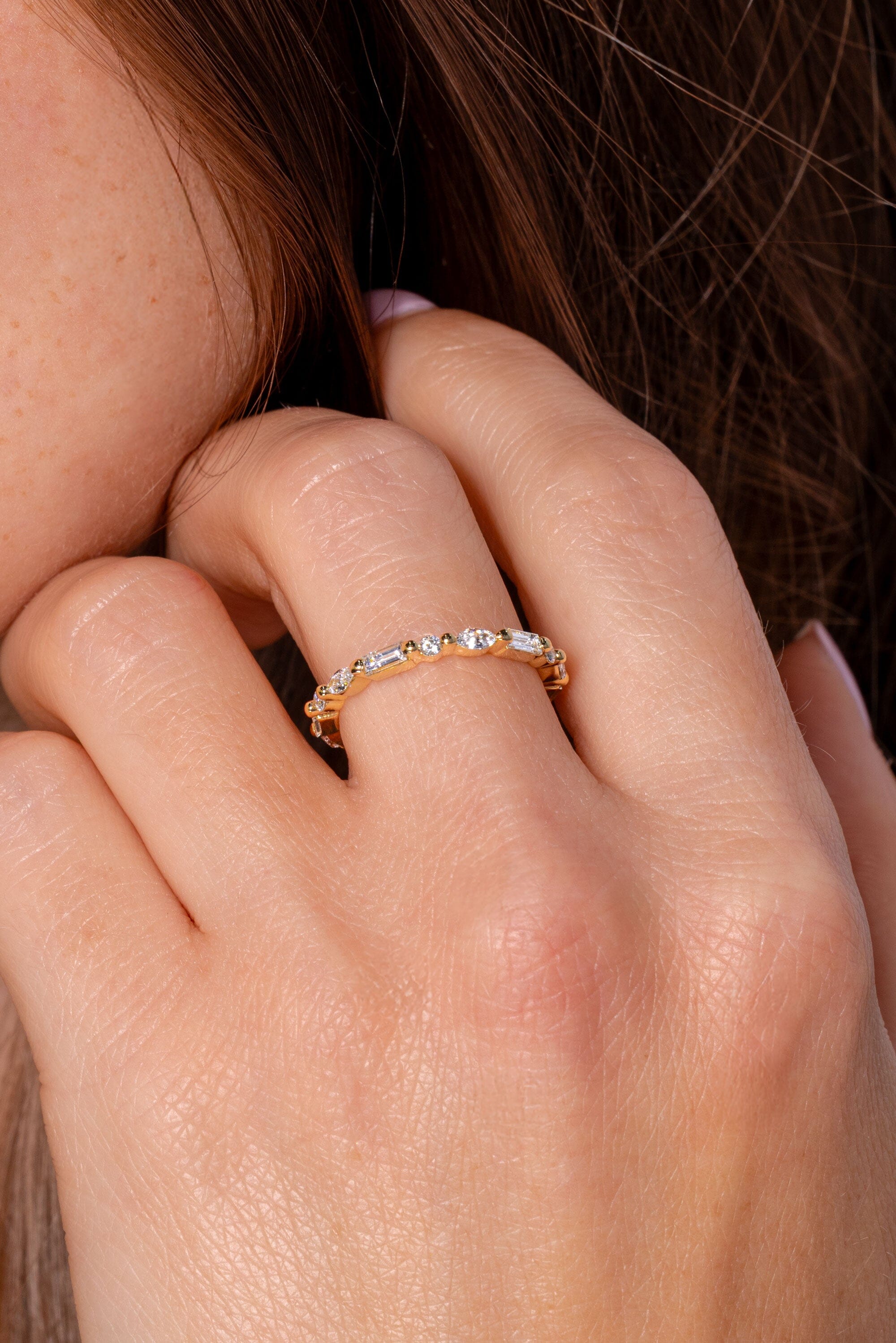 1.8mm Violet Band Rings Princess Bride Diamonds 