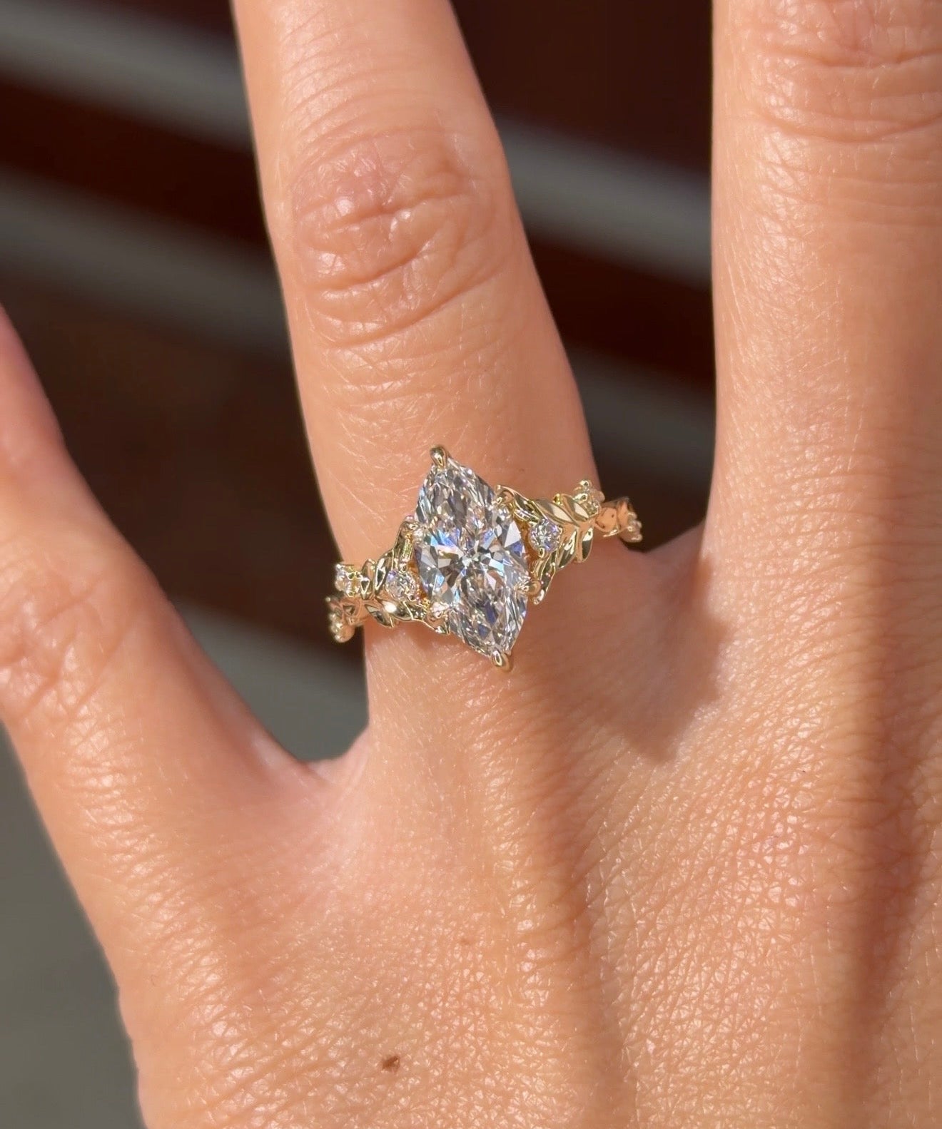 1.97ct D-VVS2 Marquise Lab Diamond Arwen - PBD Engagement Rings