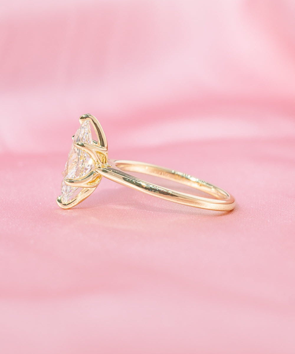 1.98ct D - VS1 Marquise Lab Diamond Victoria - PBD Engagement Rings