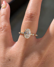 1.99ct D-VS1 Oval Lab Diamond Daisy - PBD Engagement Rings
