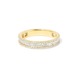 3.5mm Petite East West Baguette & Pavé Diamond Ring