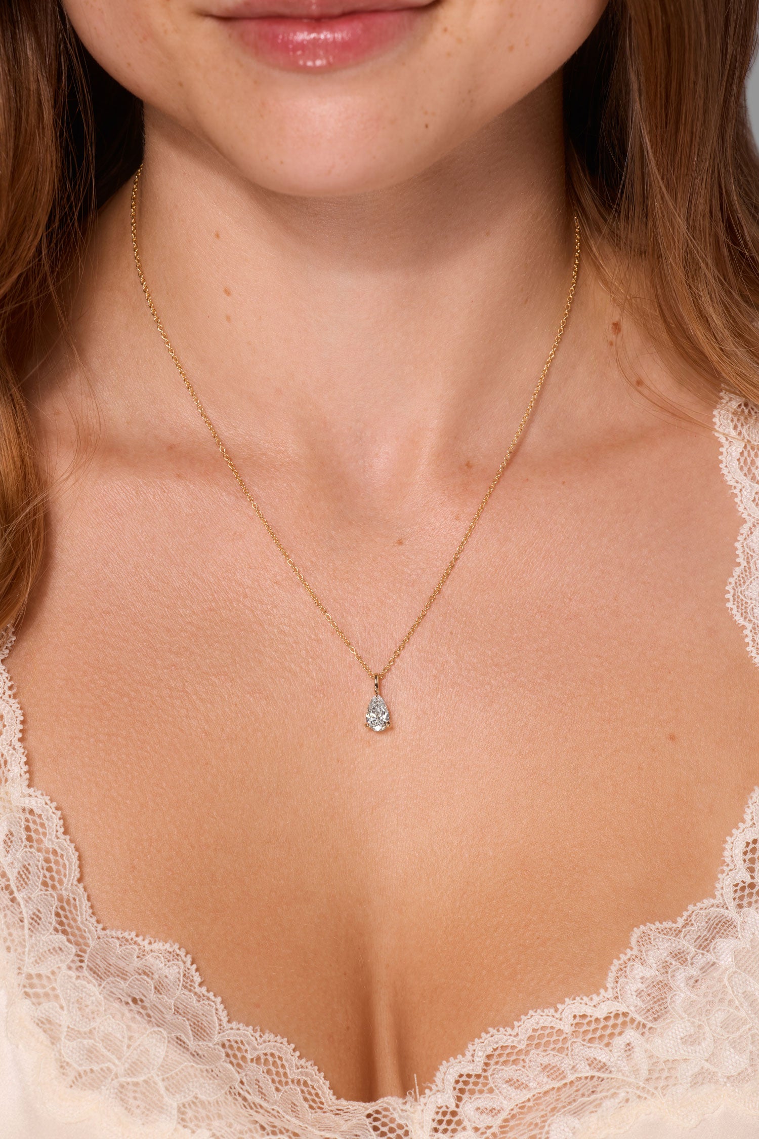 1ct Brandi Pear Necklace