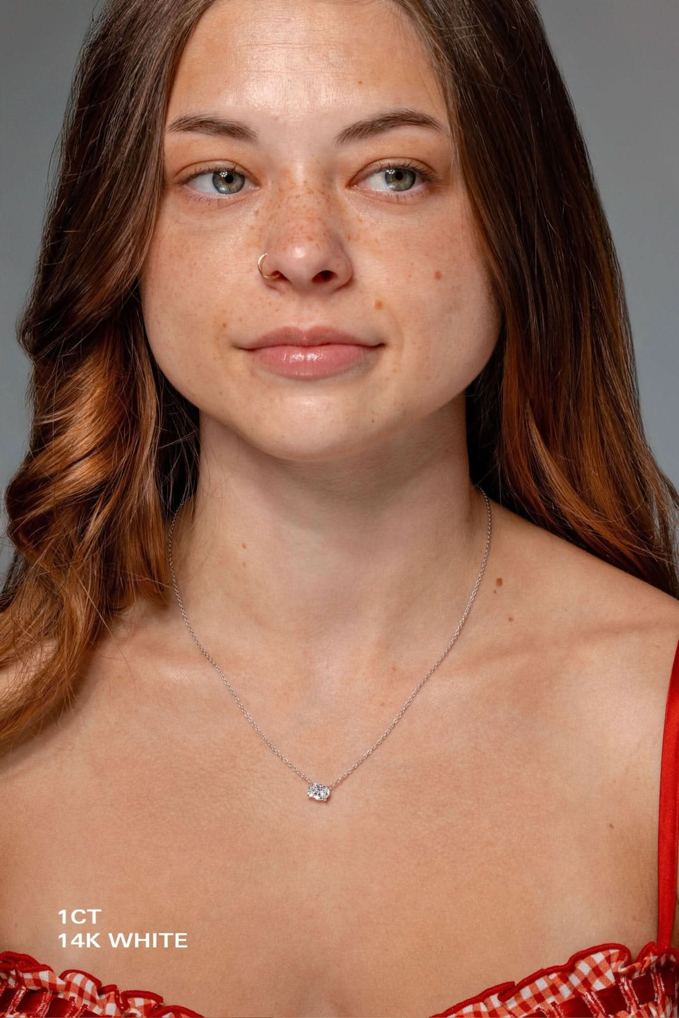 1ct East West Oval Brandi Necklace - PBD Necklaces