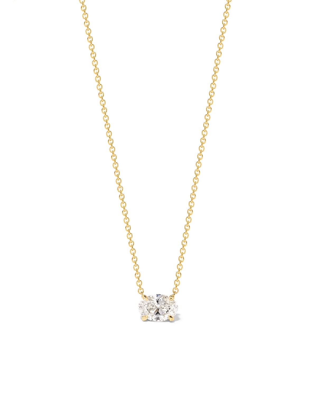 1ct East West Oval Brandi Necklace - PBD Necklaces