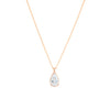 1ct Lab Diamond Pear Bezel Necklace Necklaces Princess Bride Diamonds 14K Rose Gold 