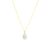 1ct Lab Diamond Pear Bezel Necklace Necklaces Princess Bride Diamonds 14K Yellow Gold 