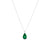 1ct Lab Emerald Pear Bezel Necklace Necklaces Princess Bride Diamonds 14K White Gold 