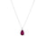 1ct Lab Ruby Pear Bezel Necklace Necklaces Princess Bride Diamonds 14K White Gold 