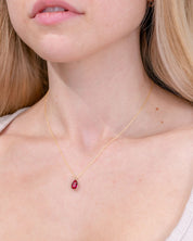 1ct Lab Ruby Pear Bezel Necklace Necklaces Princess Bride Diamonds 