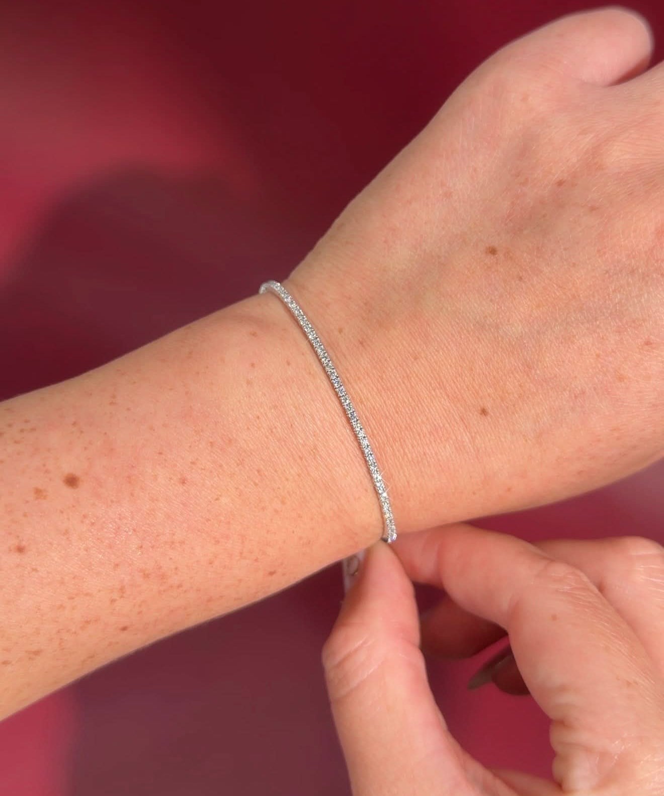 1ct Tennis Bracelet White Gold - PBD Bracelets