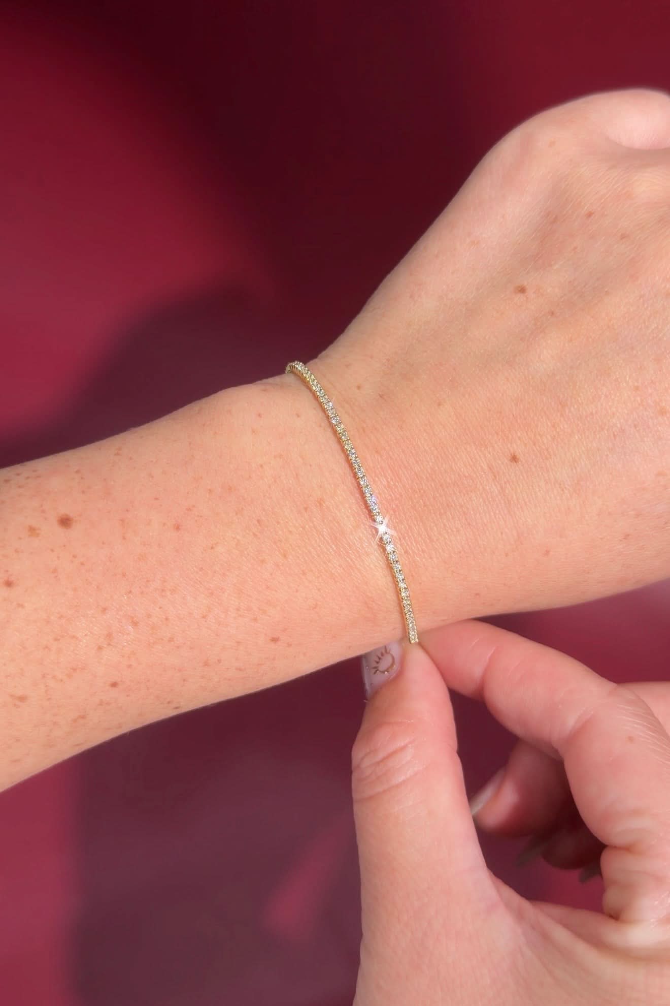 1ct Tennis Bracelet Yellow Gold - PBD Bracelets