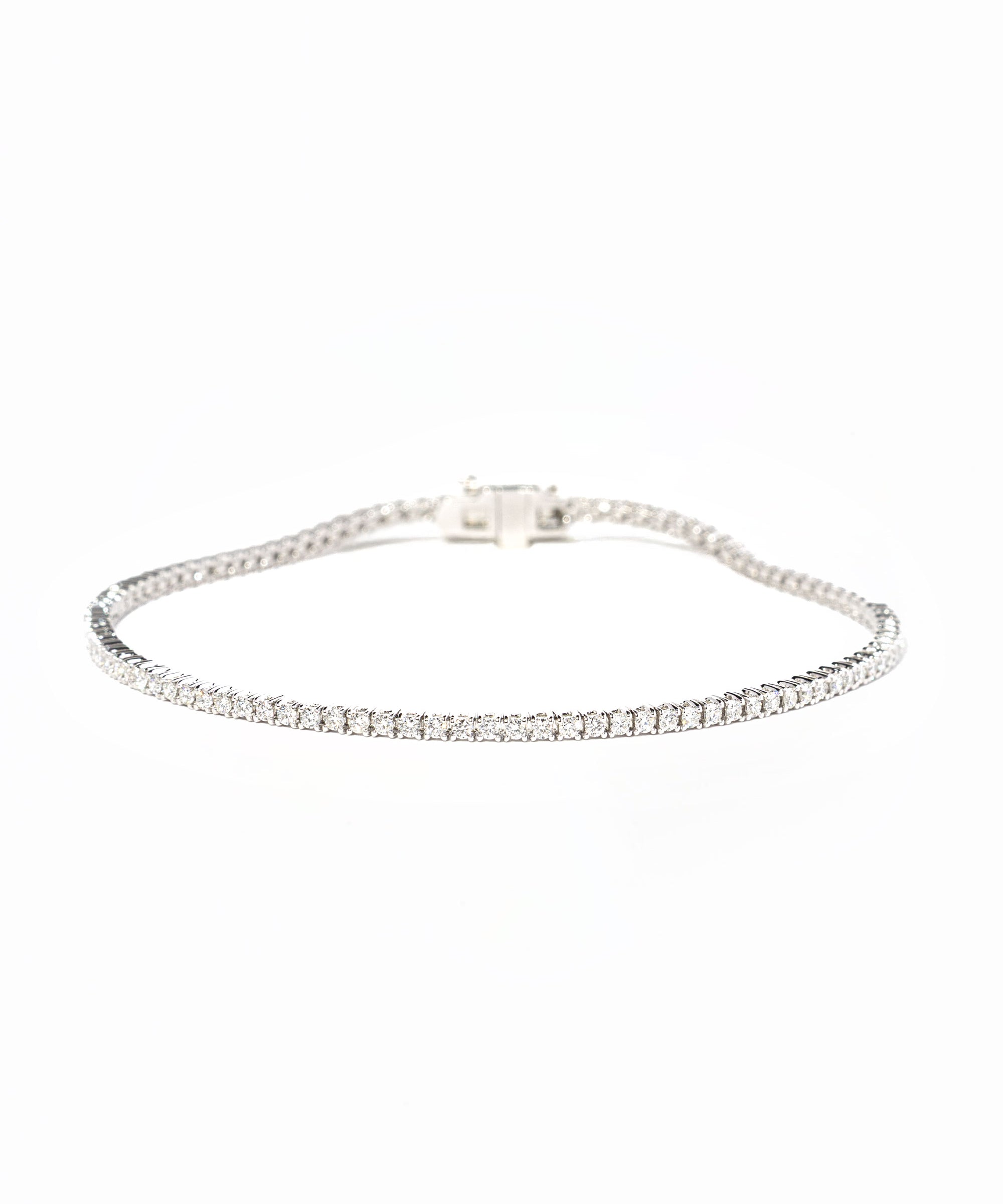 1ct Core Lab Diamond Tennis Bracelet White Gold