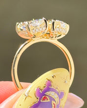 1.72ct D-VS1 Pear Lab Diamond Toi et Moi