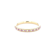 2.2mm Pavé Diamond & Pink Sapphire Ring