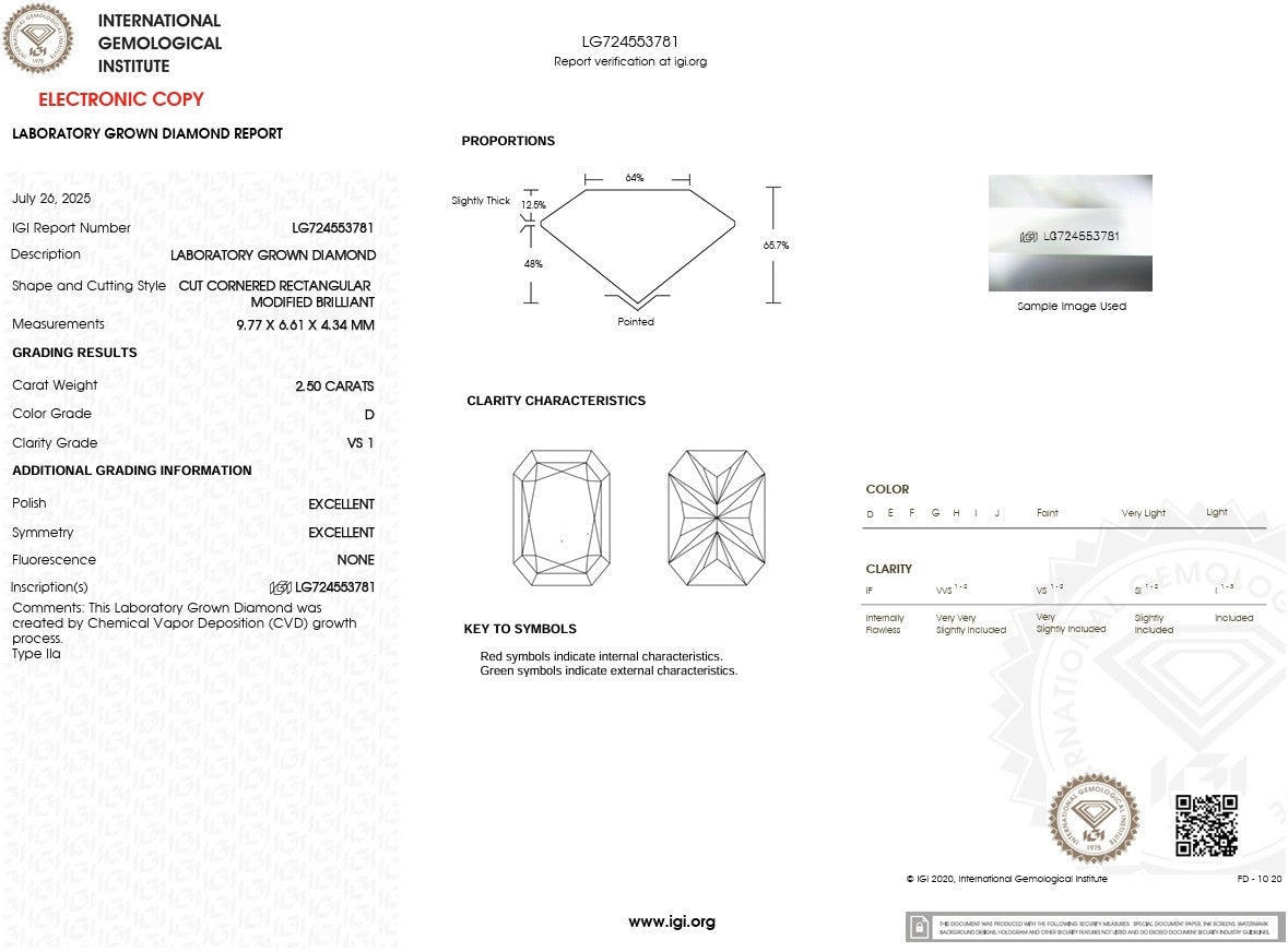 2.50ct D-VS1 Radiant Lab Diamond Alice. The Alice features a classic high polish band with a hidden inner under halo and cathedral-style body with a diamond bridge.
