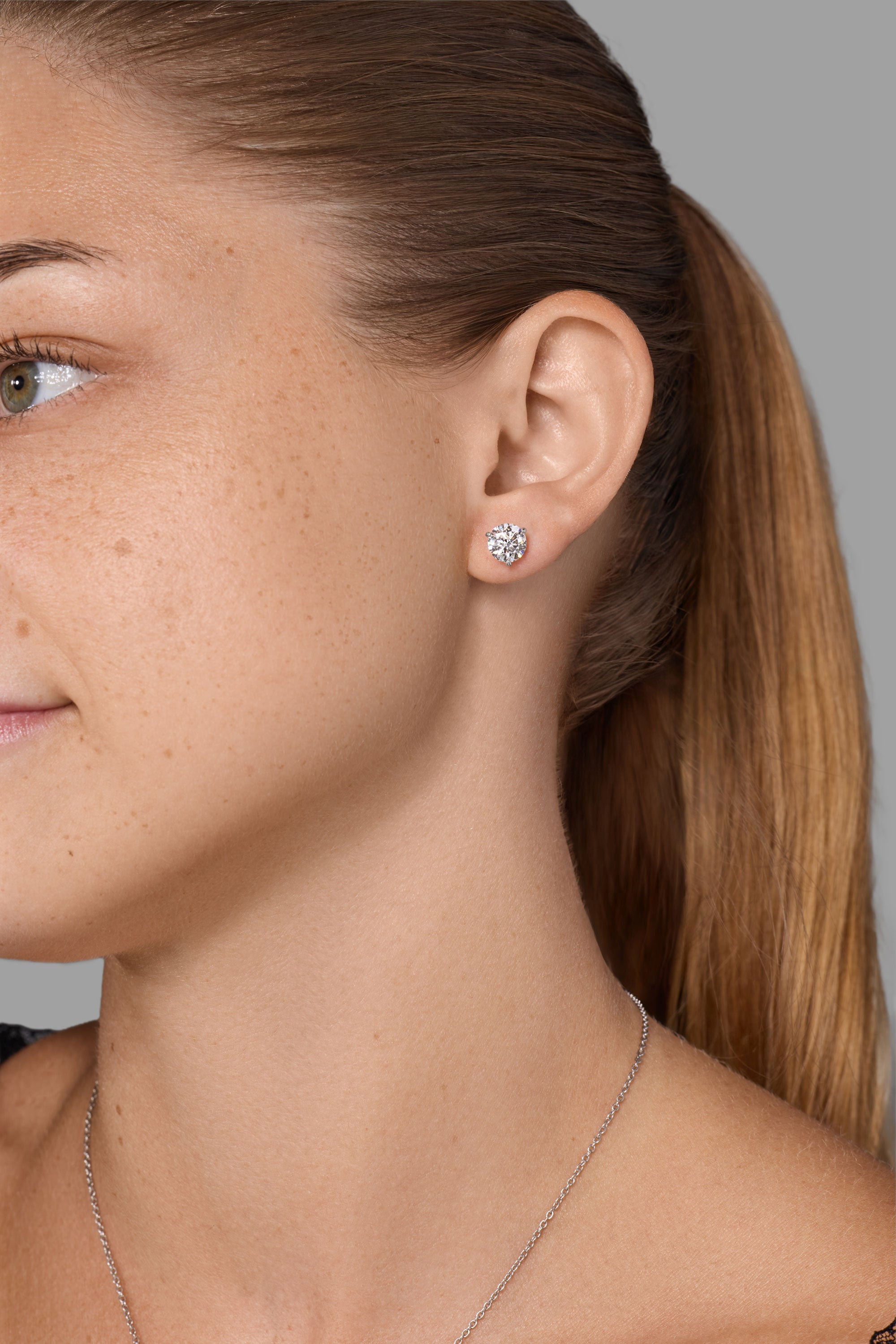 2.71ct D-VVS1 Round Lab Diamond Juliette Studs