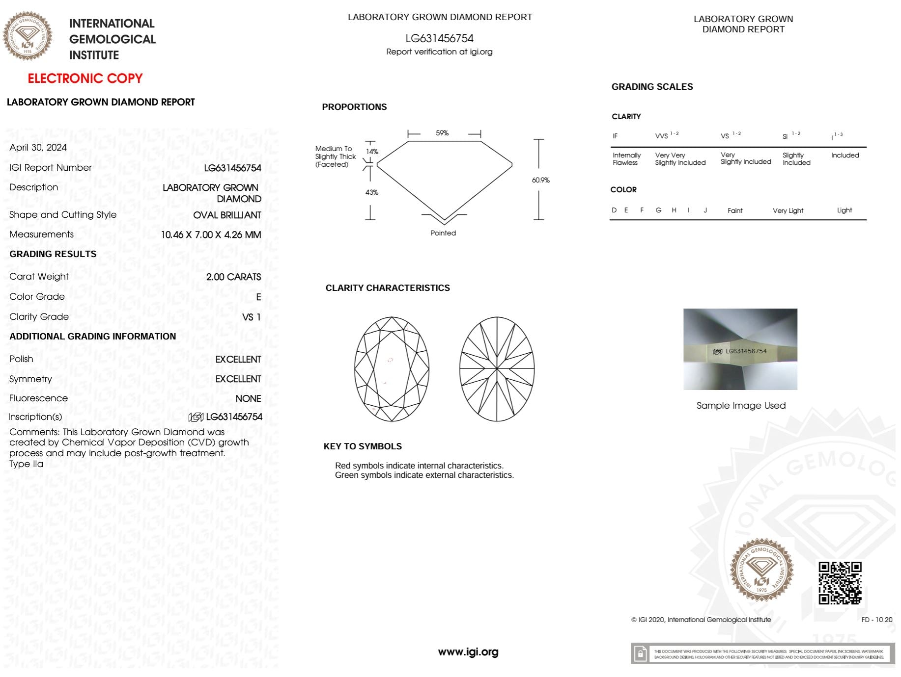 2.00 Carat E-VS1 Oval Lab Grown Diamond - IGI (#50907) Loose Diamond Princess Bride Diamonds 