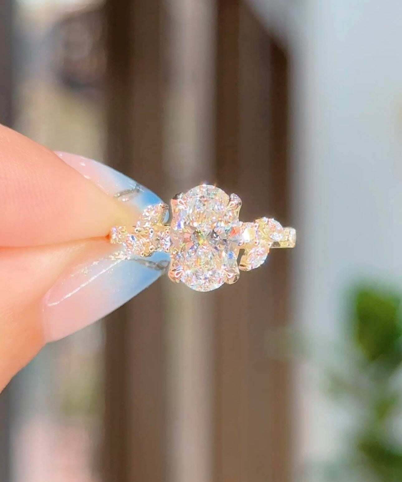 2.00ct D-VS1 Oval Lab Diamond Sage Engagement Rings Princess Bride Diamonds 