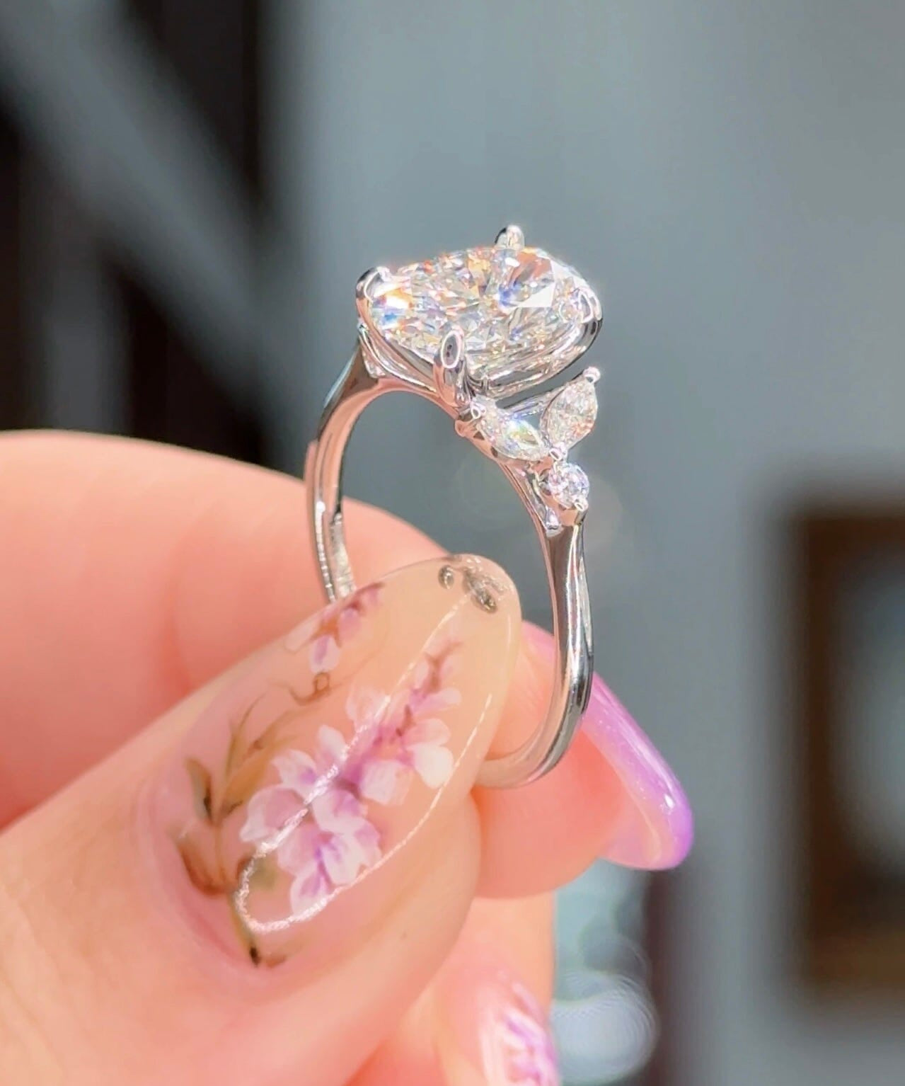 2.00ct D-VS1 Oval Lab Diamond Sarah Engagement Rings Princess Bride Diamonds 