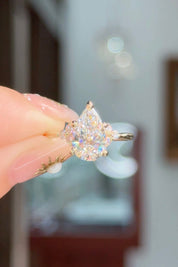 2.00ct D-VS1 Pear Lab Diamond Lindsey Engagement Rings Princess Bride Diamonds 